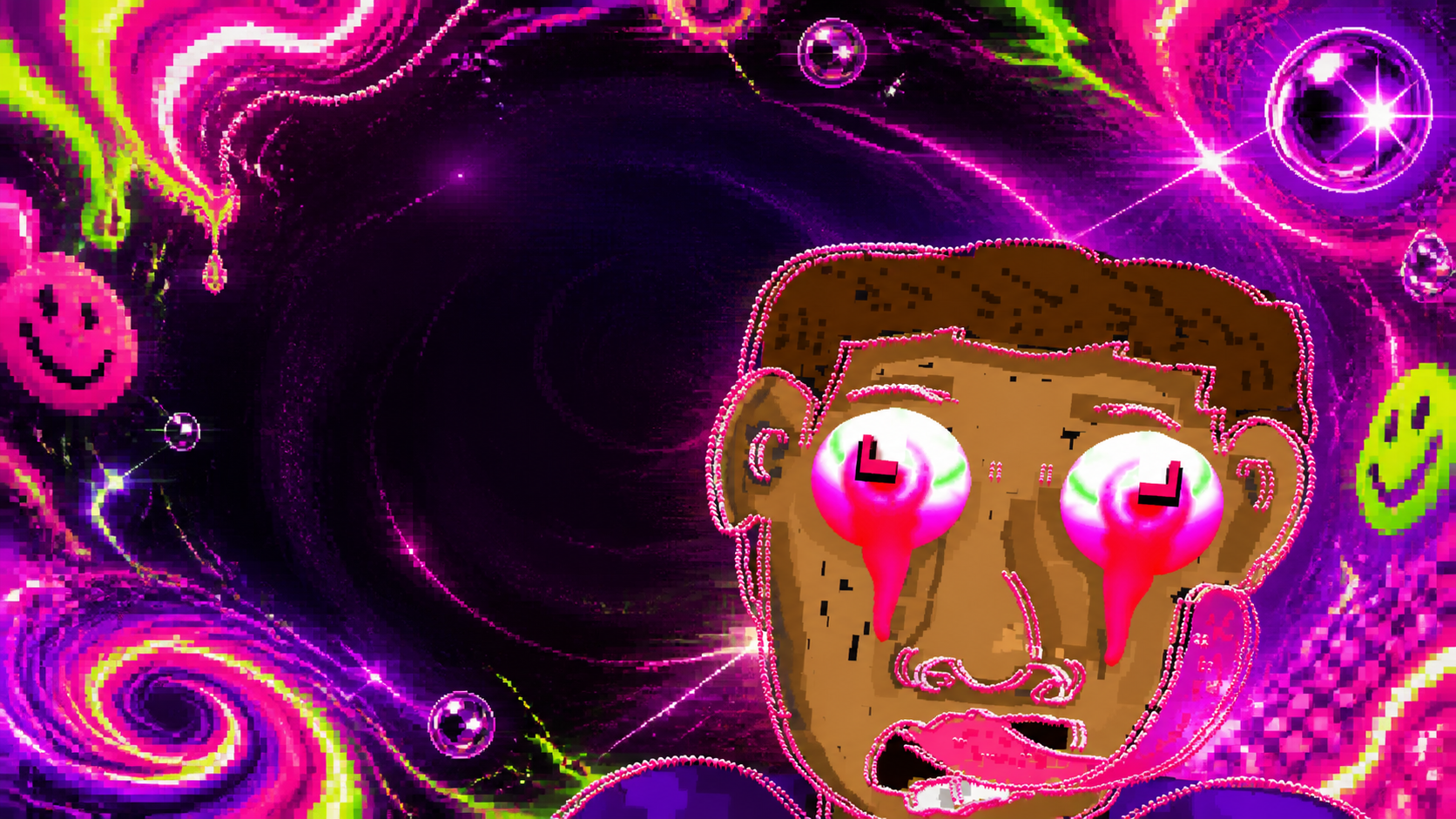 Pinkrave in a neon rave dimension
